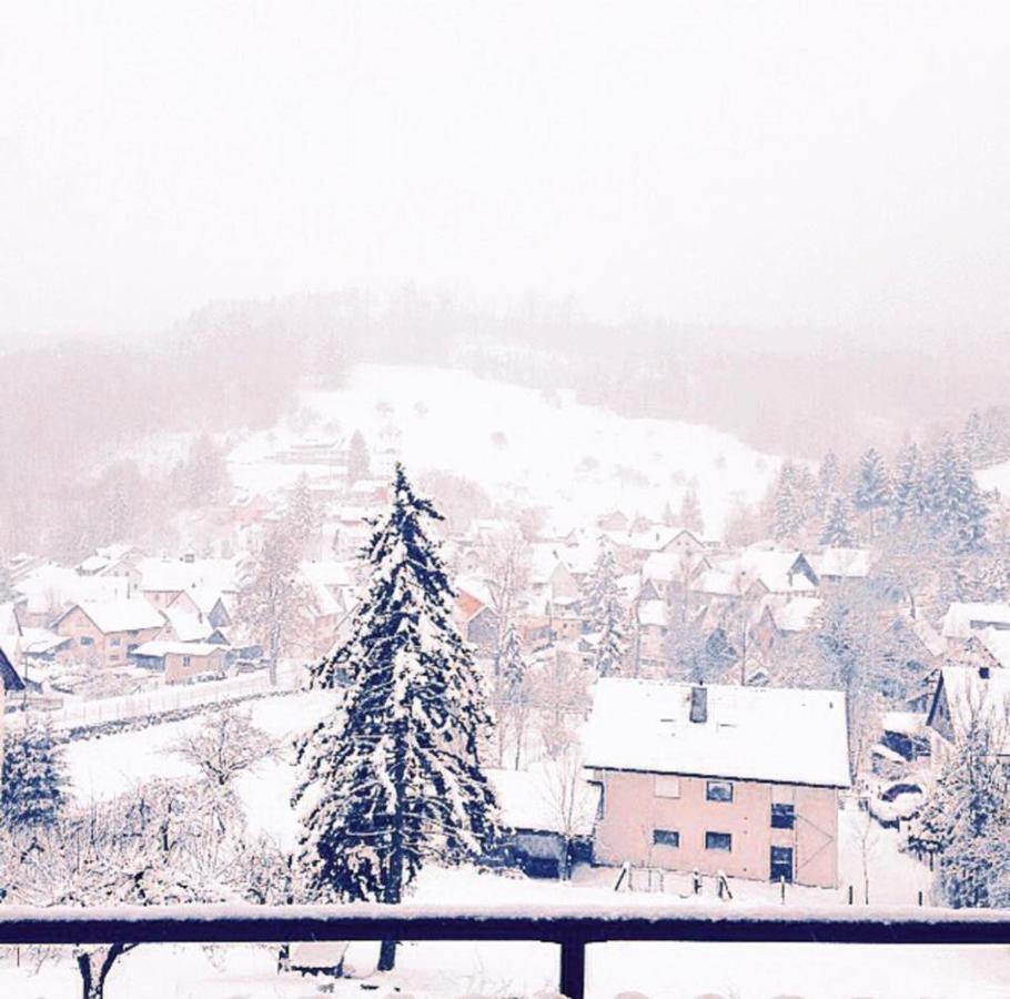 Hotel Cafe Waldeck Wuestenrot Bagian luar foto